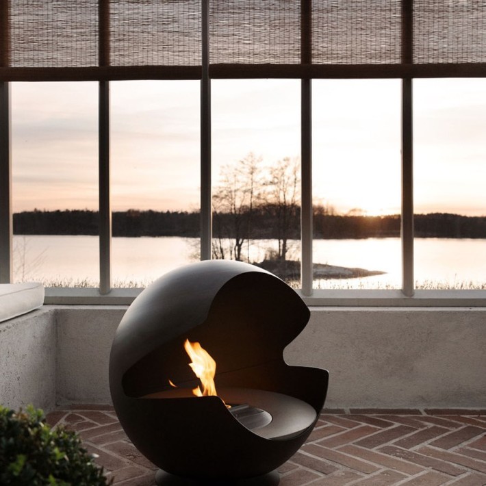 Chimenea Globe Vauni Black