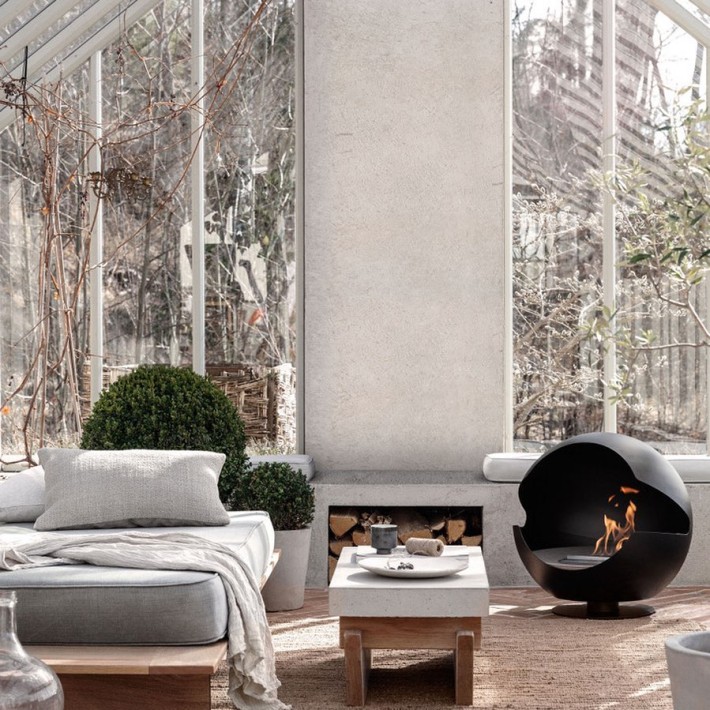 Chimenea Globe Vauni Black