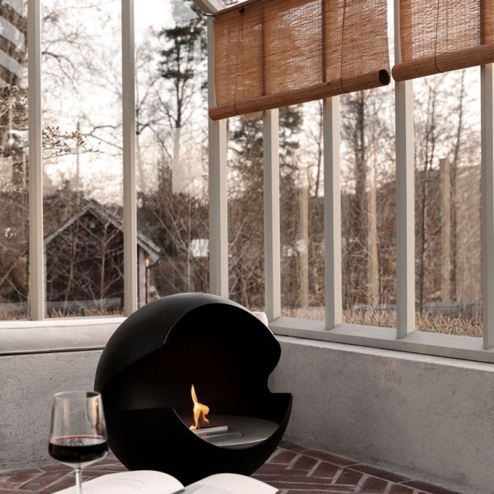 Chimenea Globe Vauni Black