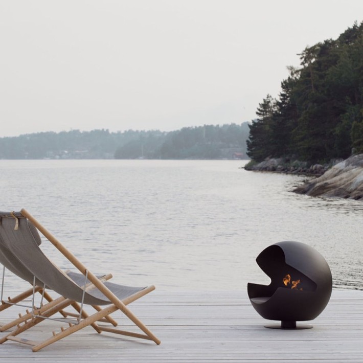 Chimenea Globe Vauni Black