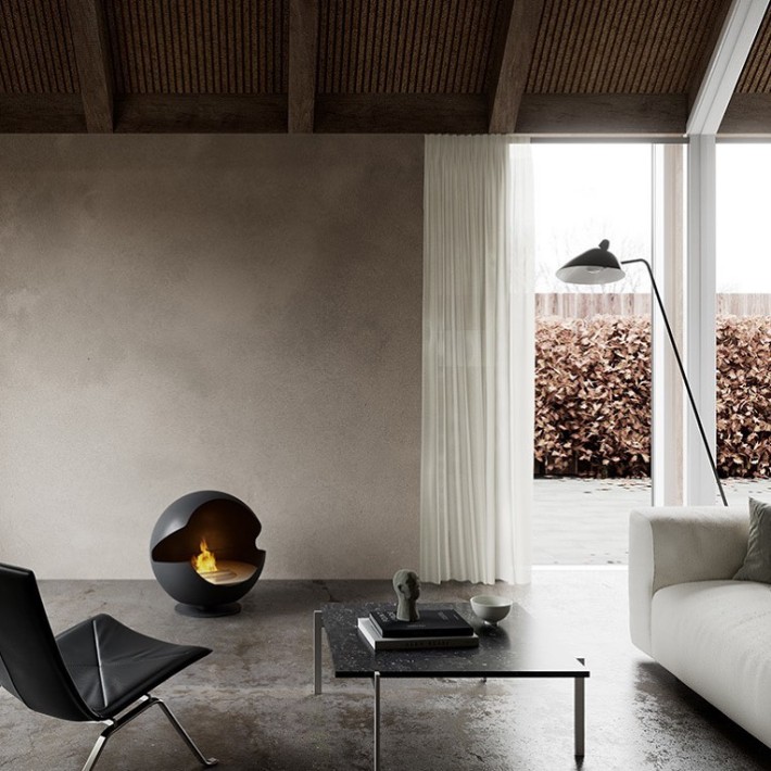 Chimenea Globe Vauni Black