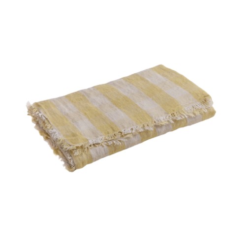Plaid Vice Versa Frangé Vichy Cottage Paille