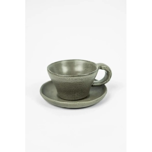 Taza con plato de cerámica Cala