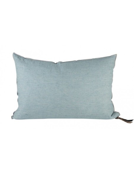 Cojín Vice Versa Lino Lavado Arrugado Aqua/Givre