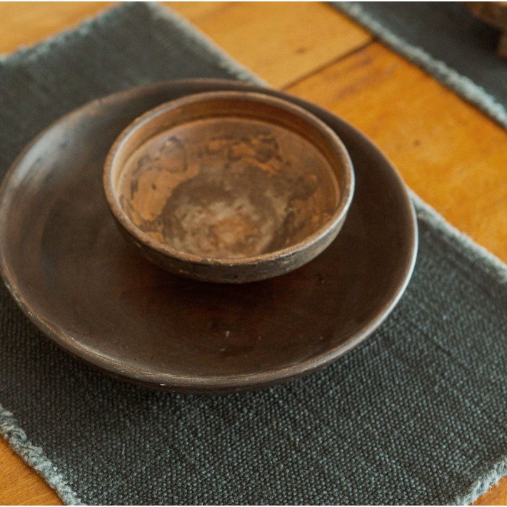 Mantel individual Jasper Faded Black