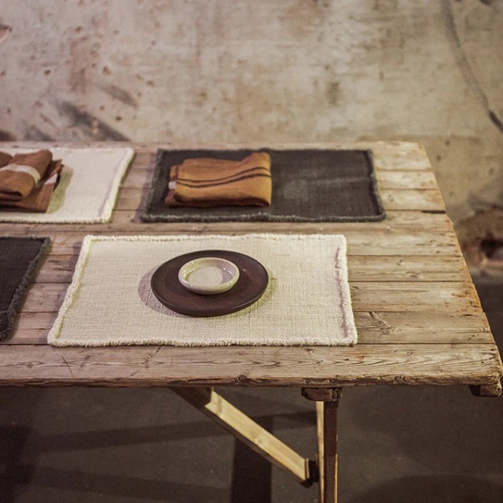 Mantel individual Jasper Place Faded Black