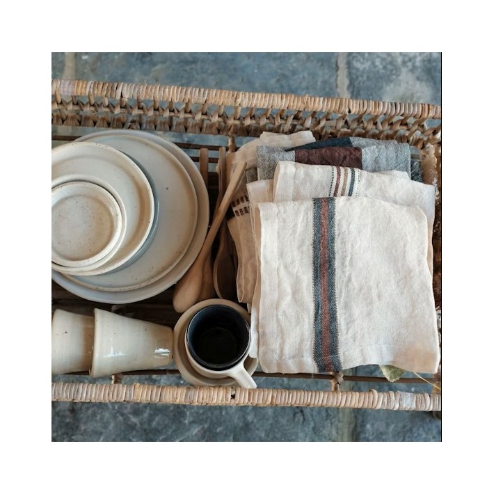 Servilleta de lino Perry – Railroad Stripe