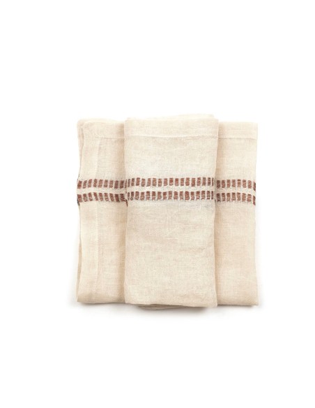 Servilleta de lino Perry – Railroad Stripe