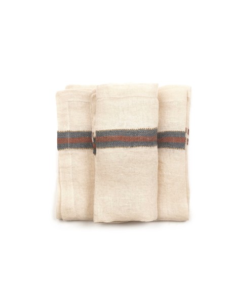 Servilleta de lino Perry – Railroad Stripe