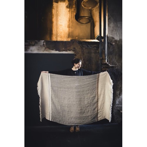 The Belgian Towel Fouta - Beeswax Stripe 2