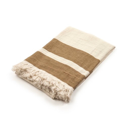 copy of Toalla de playa Fouta - Beeswax Stripe