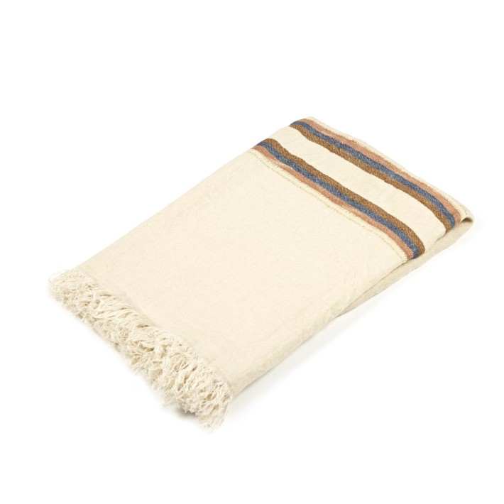 copy of Toalla de playa Fouta - Beeswax Stripe
