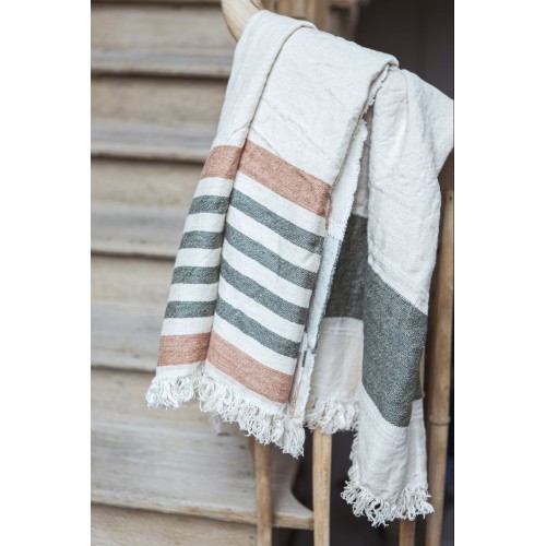 copy of Toalla de playa Fouta - Beeswax Stripe 2