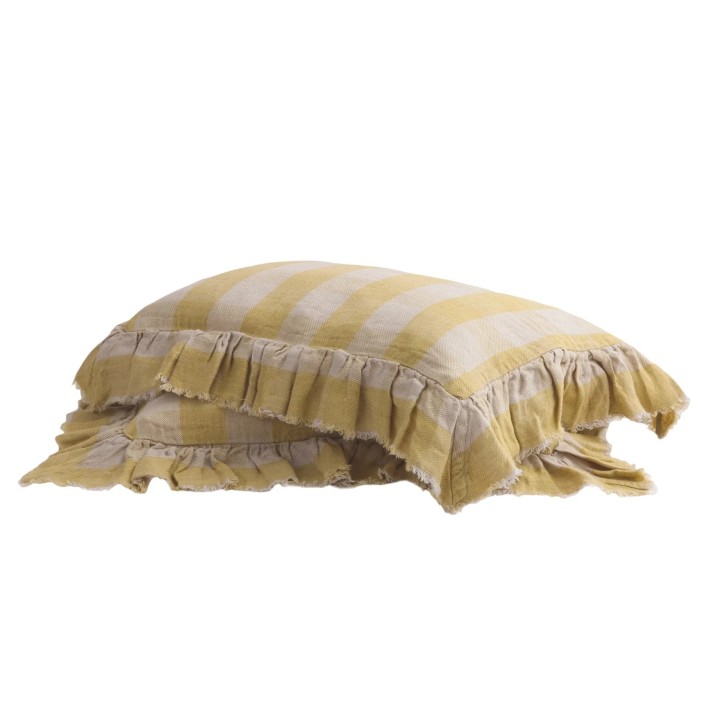 copy of Funda de almohada Boho Frangé Vichy Cottage Bois de Rose