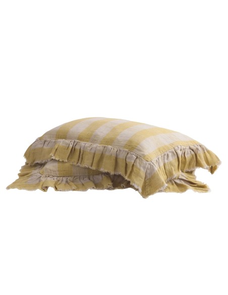 copy of Funda de almohada Boho Frangé Vichy Cottage Bois de Rose