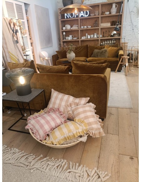 copy of Funda de almohada Boho Frangé Vichy Cottage Bois de Rose