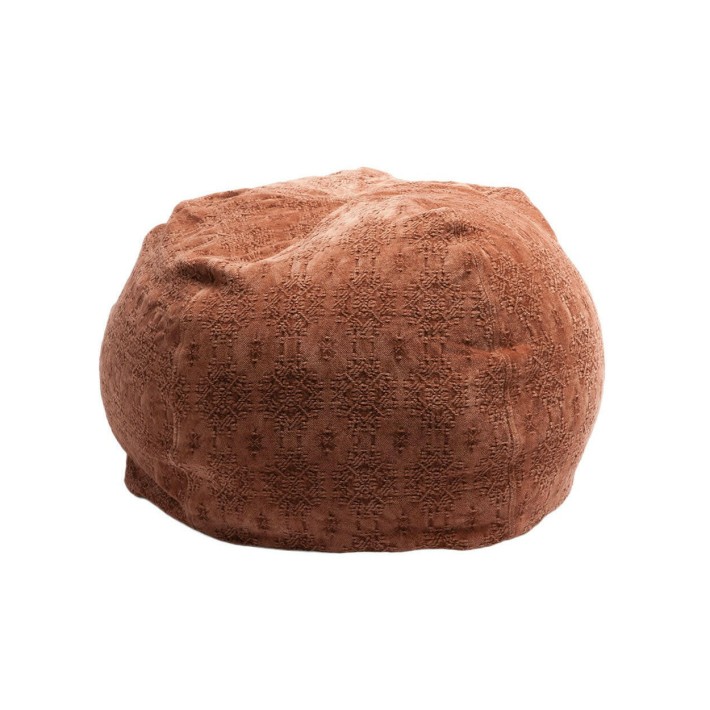 Pouf  Jacquard Lino Lavado kilim Argile