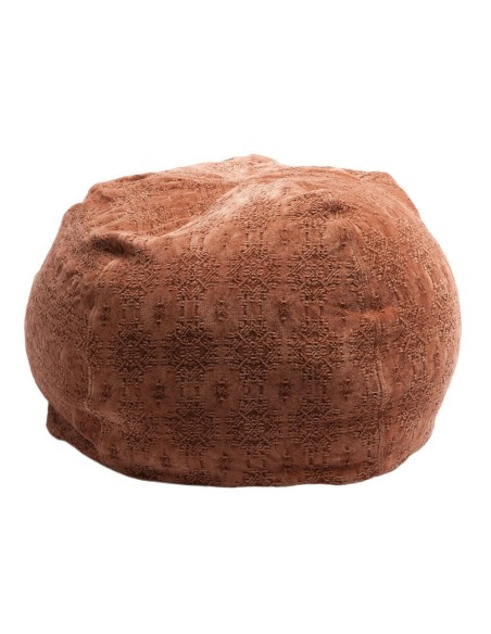 Pouf  Jacquard Lino Lavado kilim Argile
