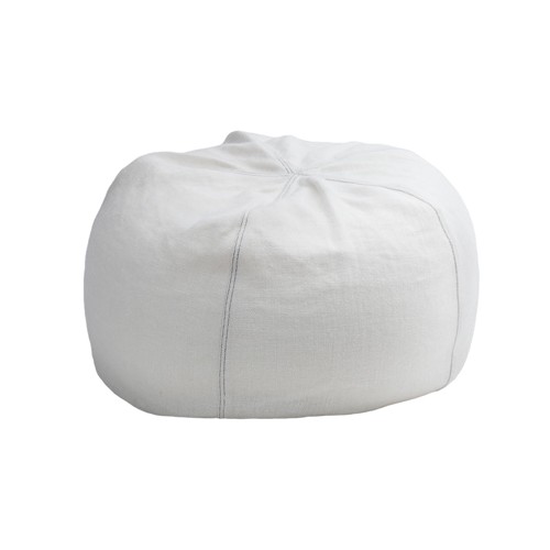 Pouf  Lino Lavado Blanco
