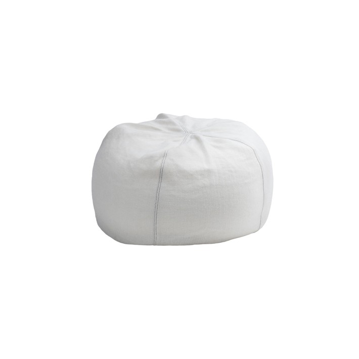 Pouf  Lino Lavado Blanco