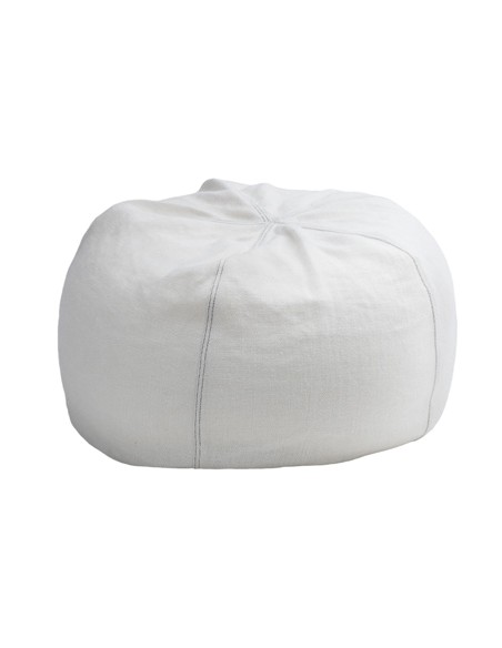 Pouf  Lino Lavado Blanco