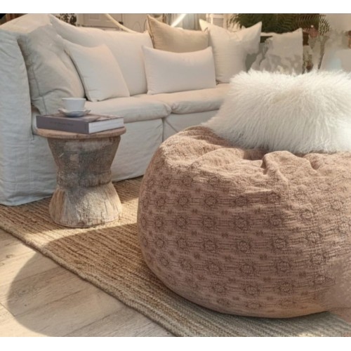 Pouf  Jacquard Lino Lavado kilim Biche 2