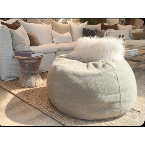 Pouf Bulle Vintage Chenille Nude 2