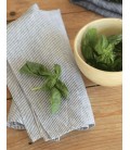 Paño de cocina de lino Seersucker azul