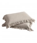 Funda de almohada BOHO Lino Lavado Arrugado Funda de almohada BOHO Lino Lavado Arrugado