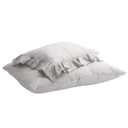 Funda de almohada BOHO Lino Lavado Arrugado 2