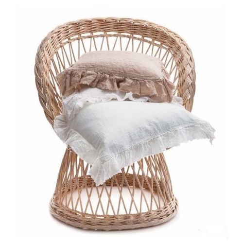 Funda de almohada BOHO Lino Lavado Arrugado 2