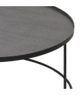 Conjunto de mesa de café con bandeja redonda