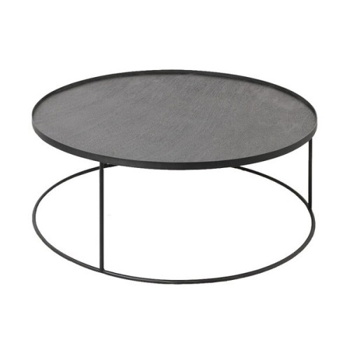 Conjunto de mesa de café con bandeja redonda