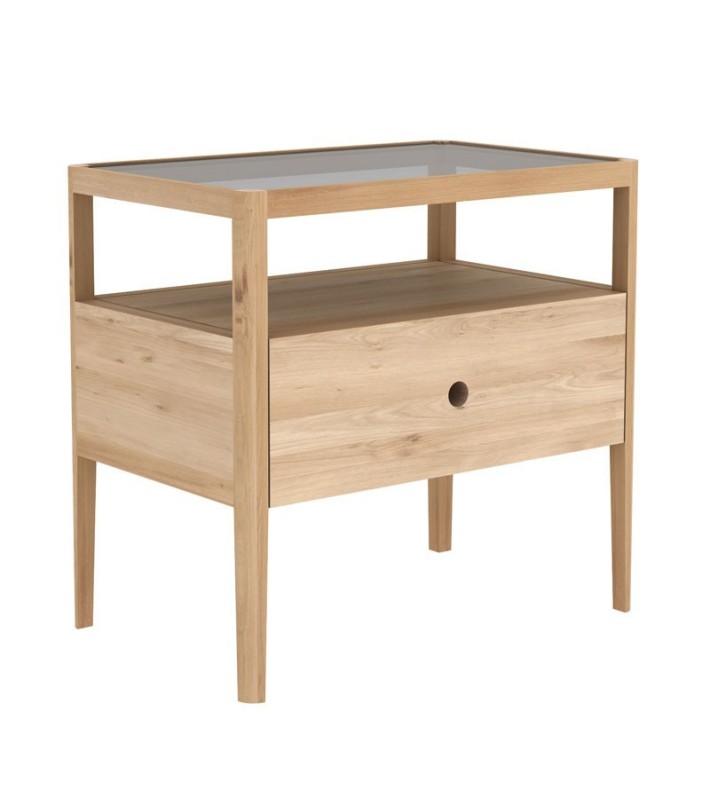 Mesita de Noche Spindle Roble