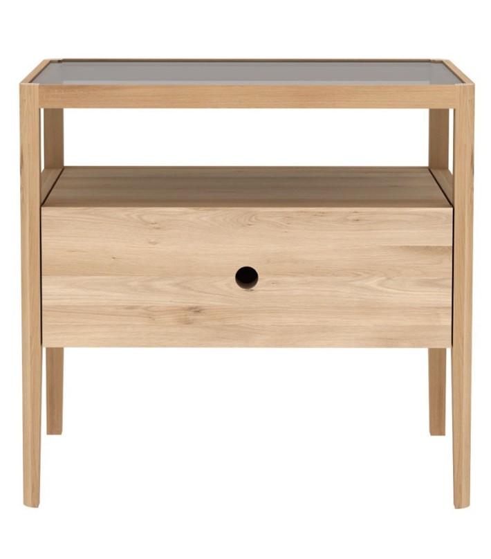 Mesita de Noche Spindle Roble