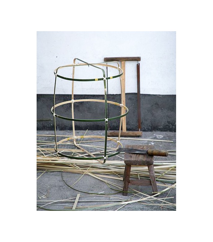 Lámpara Z1 Black Sisal Net Tea Dyed