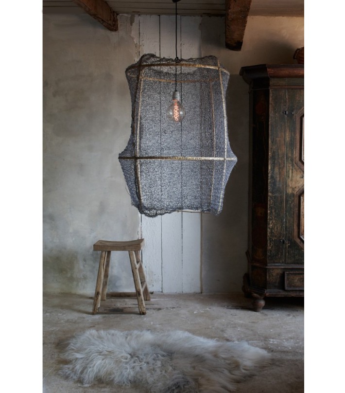 Lámpara Z1 Black Sisal Net Grey