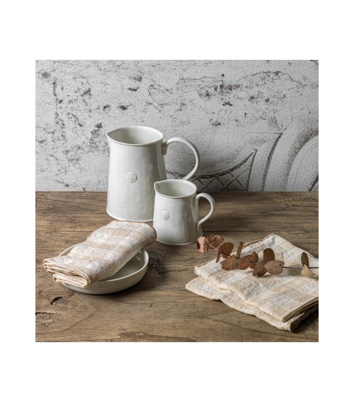 Mantel Bourdon Vintage Vichy Creme