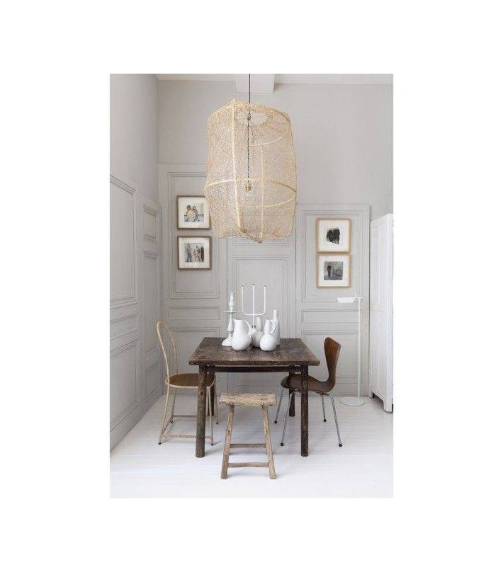 Lámpara Z1 Black Sisal Net Tea Dyed