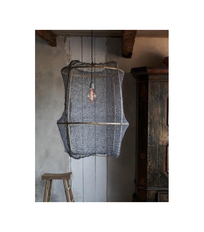 Lámpara Z1 Black Sisal Net Grey