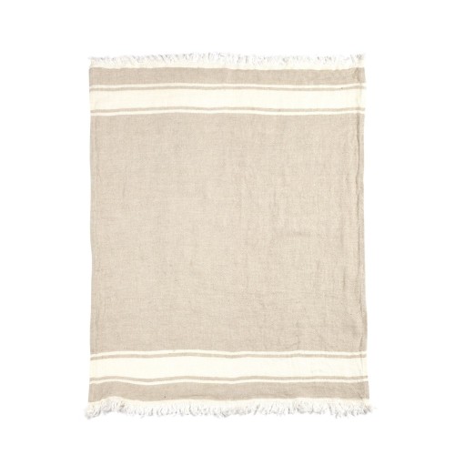 The Belgian Towel Fouta - Flax Stripe