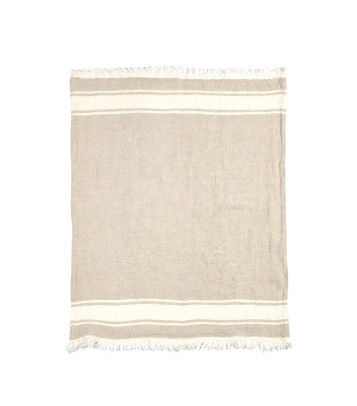 The Belgian Towel Fouta - Flax Stripe