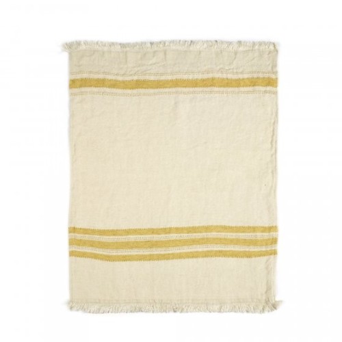 The Belgian Towel Fouta - Mustard Stripe