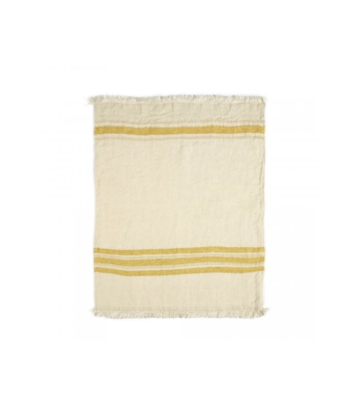 The Belgian Towel Fouta - Mustard Stripe