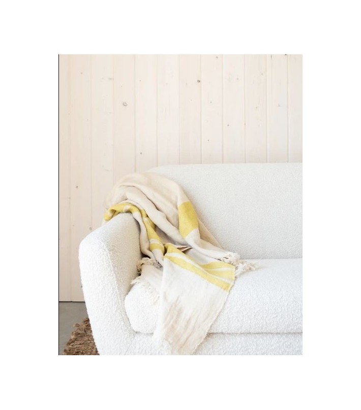 The Belgian Towel Fouta - Mustard Stripe