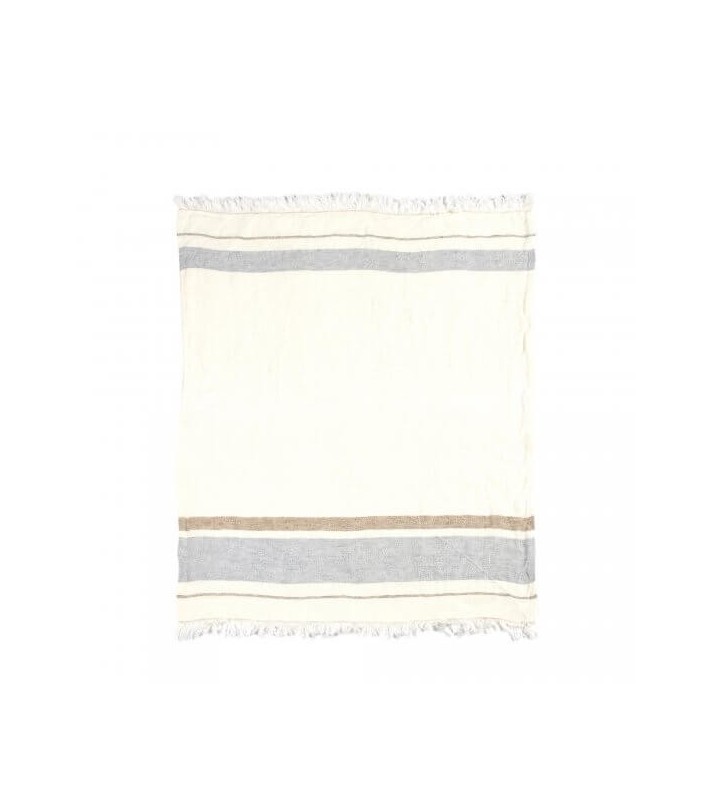 The Belgian Towel Fouta - Oyster Stripe