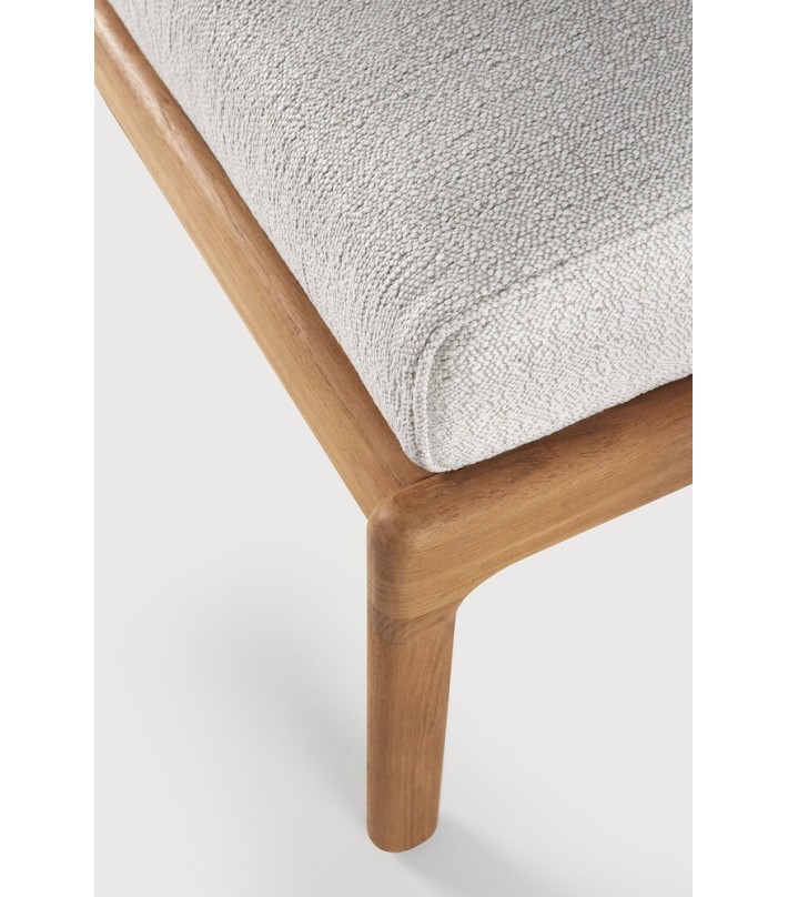 Reposapiés Jack de exterior en teca - blanco crudo