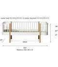 Cama Junior de Madera Blanca/Roble Cama Junior de Madera Blanca/Roble