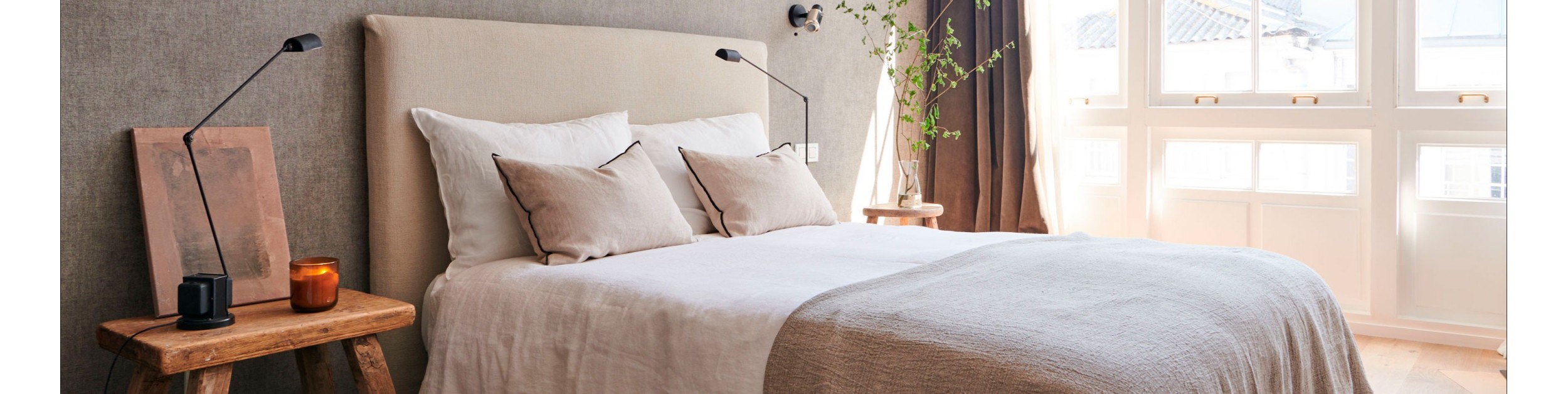 Renueva tu dormitorio con materiales como el algodón y lino