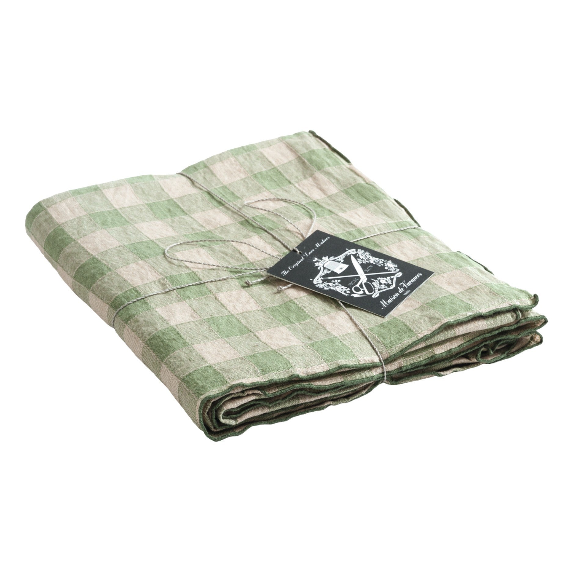 Mantel Bourdon en tela vintage | Salvia